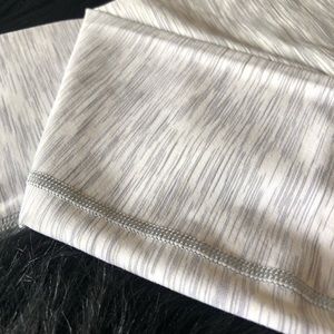 Size: 2. Lululemon. Grey and White Stripes. Pants.